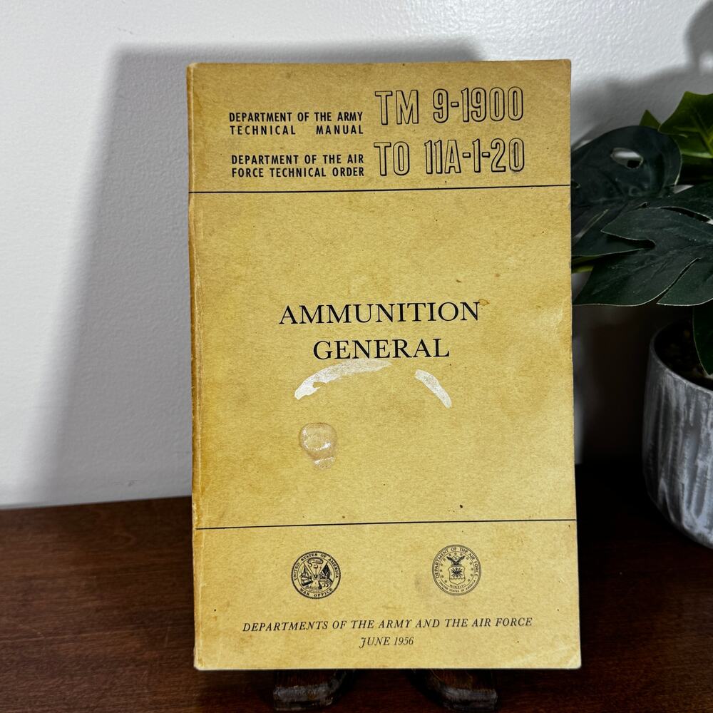 Vintage 1956 Army Air Force Ammunition General Manual TM 9-1900